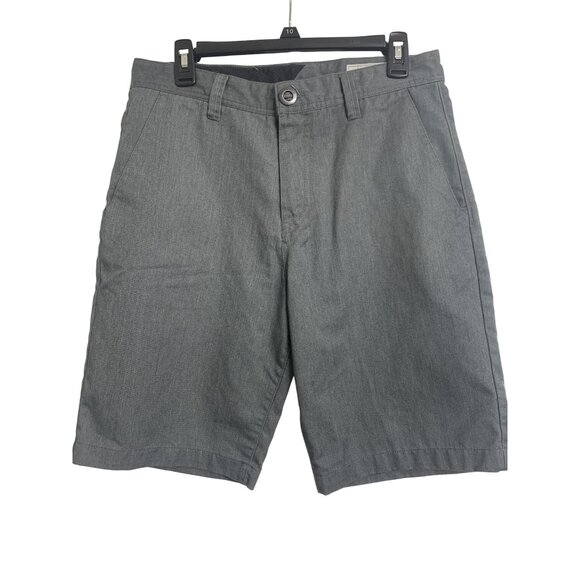 Volcom 30 Y2K Minimalist Casual Classic Shorts 4 Pockets Gray Blue Cotton Blend - Picture 1 of 8